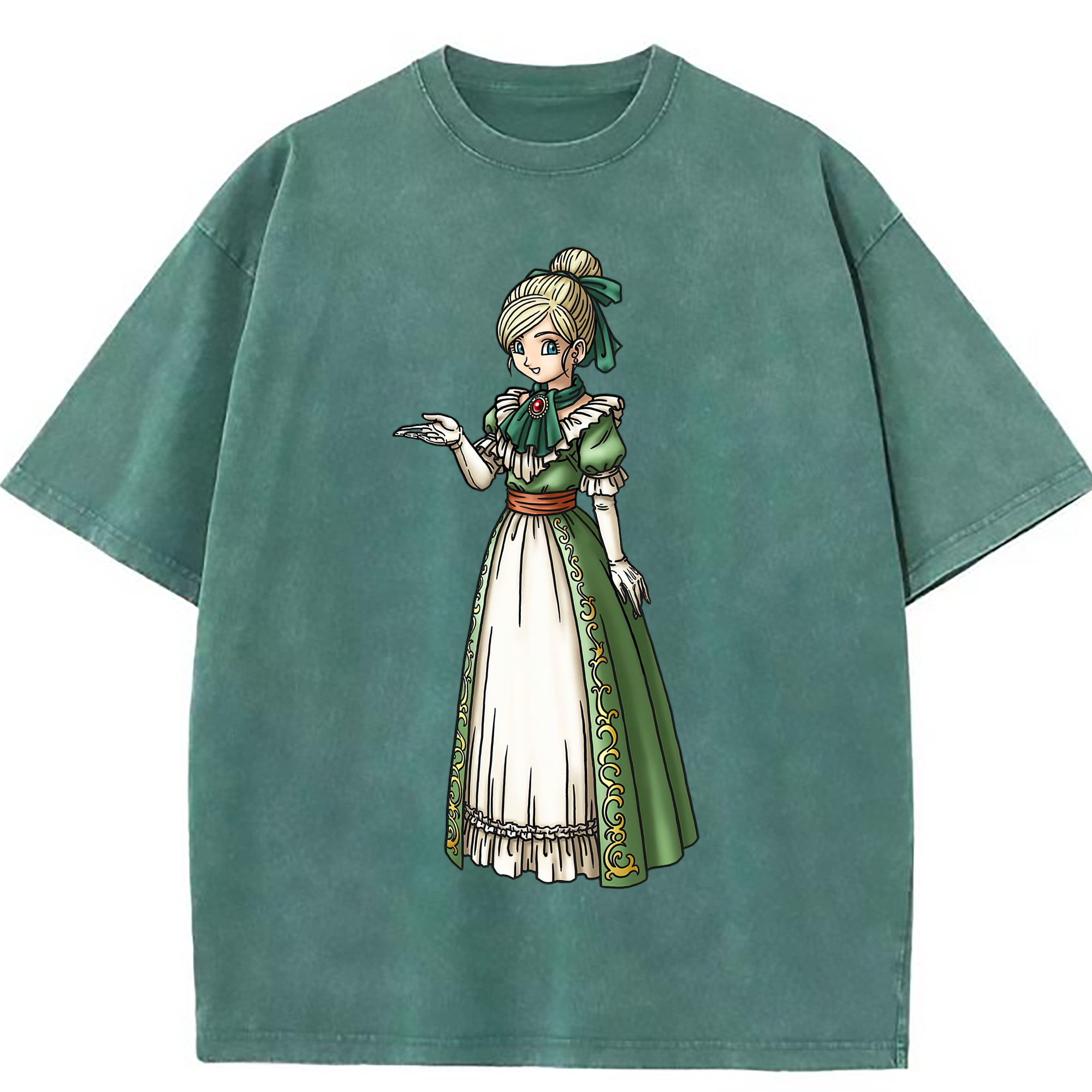 （画像用） ドラゴンクエスト Doragon Kuesuto Dragon Quest 綿100% ヴィンテージ風 半袖Tシャツ（フロントプリント）